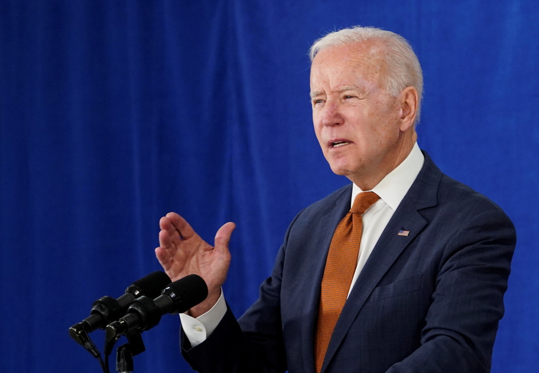 Description: U.S. President Joe Biden delivers remarks on the May jobs report after U.S. employers boosted hiring amid the easing coronavirus disease (COVID-19) pandemic, at the Rehoboth Beach Convention Center in Rehoboth Beach, Delaware, U.S., June 4, 2021. REUTERS/Kevin Lamarque